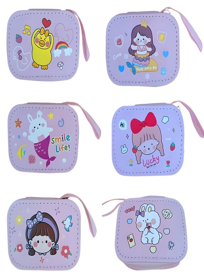 REPISH®Rectangular Small Wallets for Women Coins Zipper Pocket Purse for Girls Kids Storage Bag Stylish Coin Pouch Bag Birthday Gift Return Gift Multidesign Pack of 1 (Color:Pink) - Image 1
